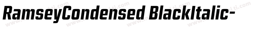 RamseyCondensed BlackItalic字体转换